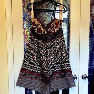 a.n.a. tribal print dress 16